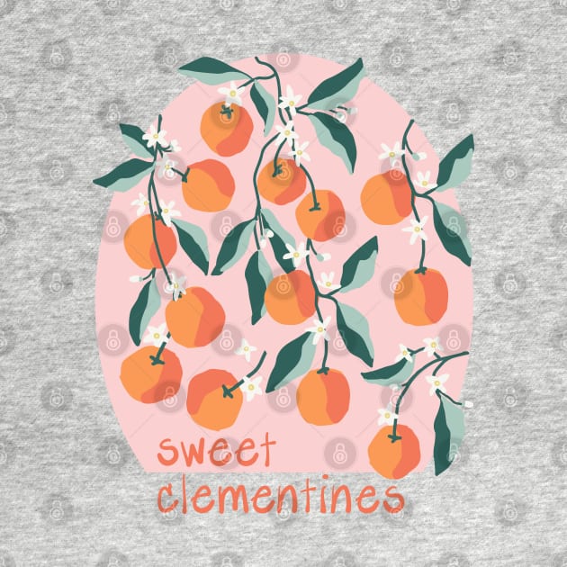 Sweet Clementines Pink by Limezinnias Design